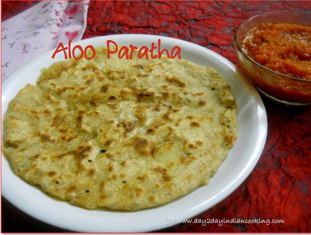 recipe of stuffed paratha made with mashed potatoes and spices
