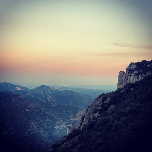 After sunset from the top of Montserrat...
