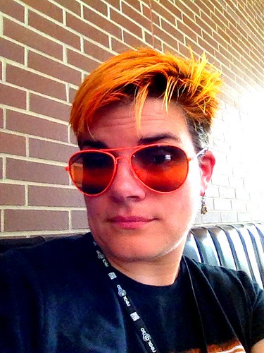 I stole @headgeek666's sunglasses. He sees in orange. #ff2013