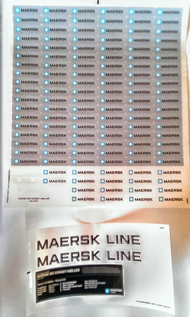 Custom Container Stickers voor LEGO set 10241 MAERSK Triple E Set 06