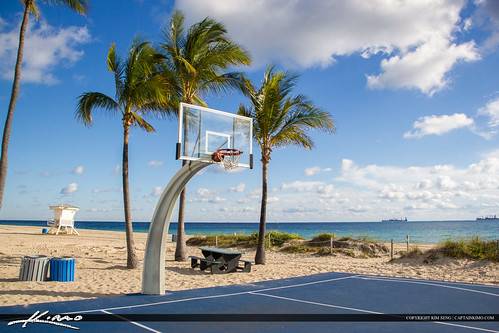 Fort Lauderdale Basketball Court at Beach by KimSengPhotography