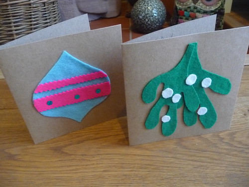 Handmade Felt Christmas Cards