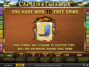 free Captain's Treasure Pro bonus feature