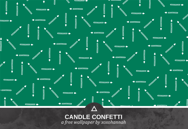 Candle Confetti Desktop Background Preview in Green