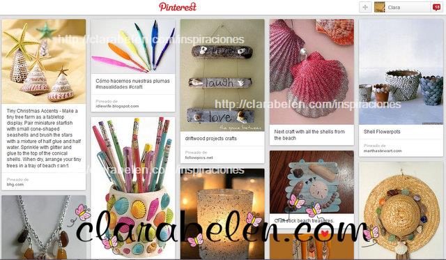 Colección de ideas de manualidades con elementos de la playa en Pinterest