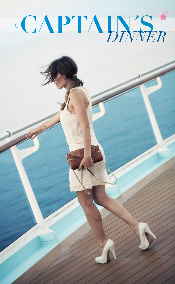 street style barbara crespo travels captains dinner mediterranean cruise outfit