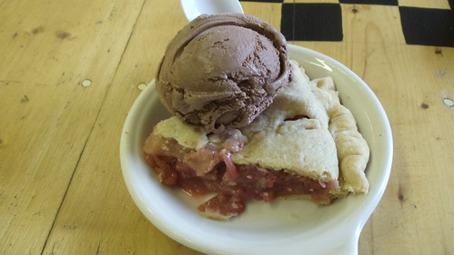 Apple Raspberry Pie with Chocolate Ice Cream by JuneNY