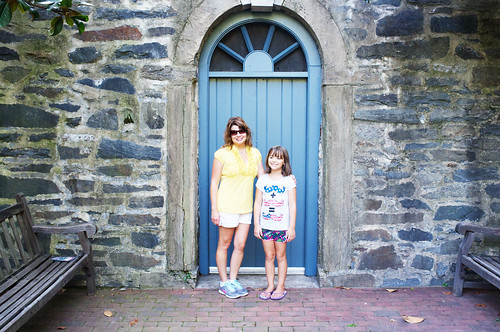 Me and Lauren at the back door of the Carlyse house.