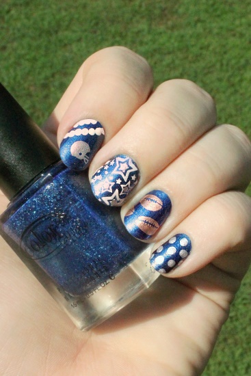 Berry College Football Nails