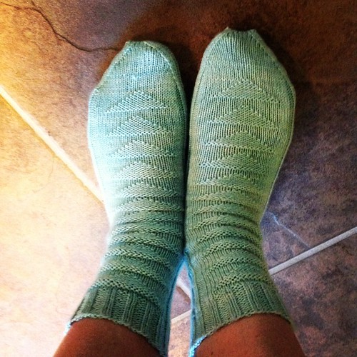 Arrow socks done. Soft and squishy. 