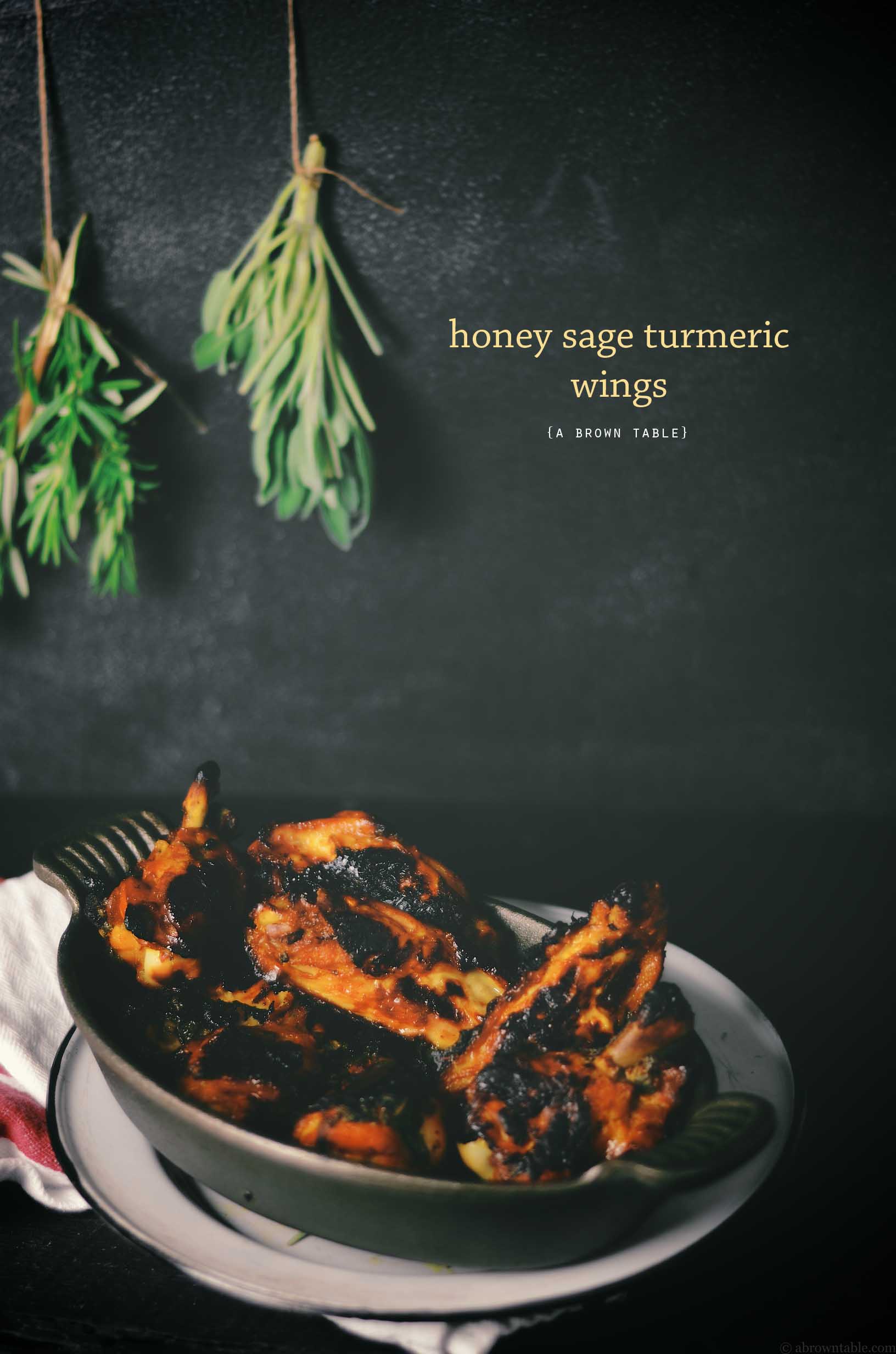 honey sage turmeric chicken wings