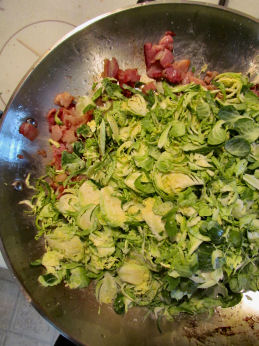 Bacon and Shaved Brussels Sprouts