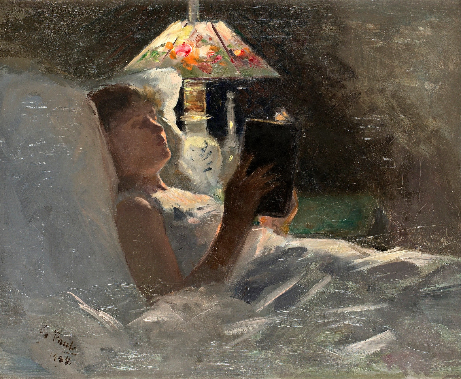 The Reading Light by Georg Pauli, 1884