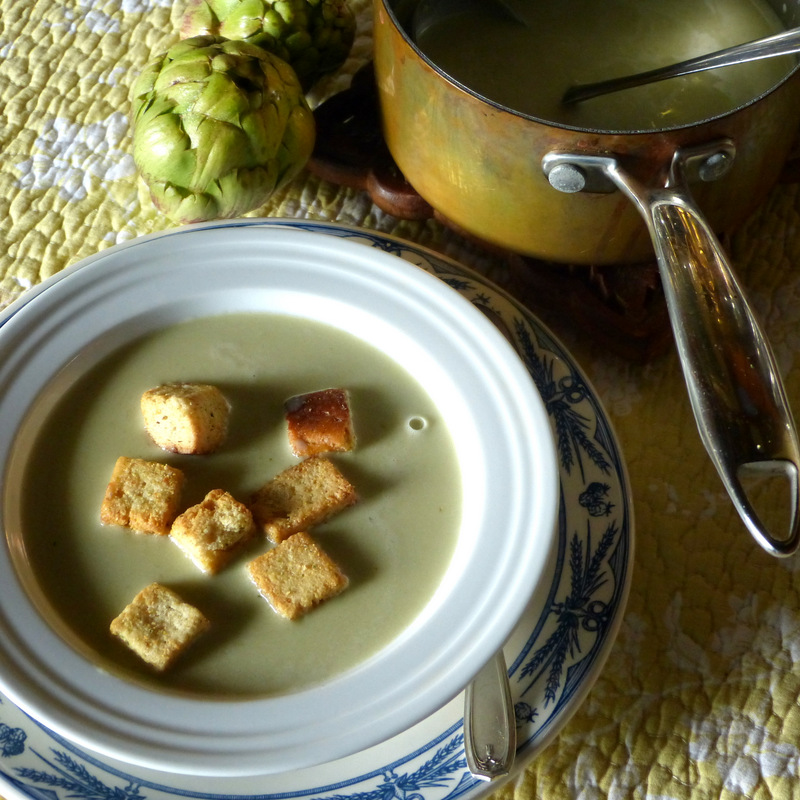 Artichoke Soup With Croûtons