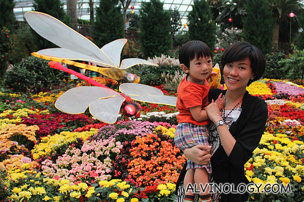 Rachel and Asher at the Flower Dome for Mid-Autumn