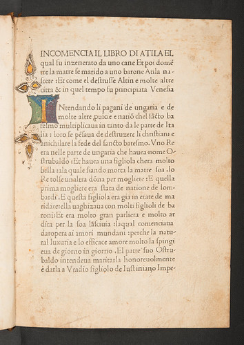 Illuminated initial in Attila flagellum Dei [Italian]