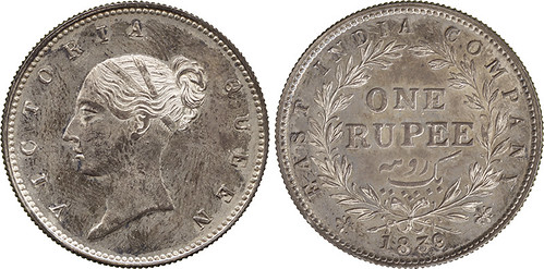 Silver Pattern Rupee of 1839
