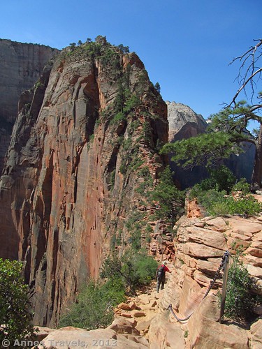 Angel's Landing, as seen from about 1/4 of the way up the trail, Zion National Park, Utah