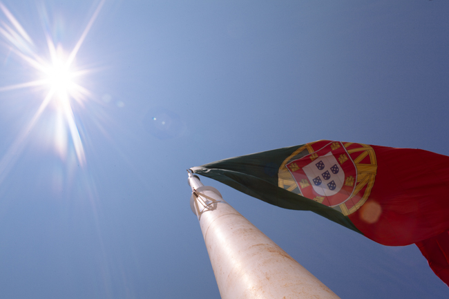 Portugal flag sun