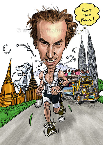 digital runner caricature for Apple (watermark)