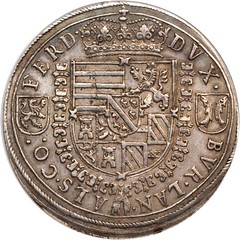 Lot #20142. AUSTRIA. Holy Roman Empire. 2 Taler, ND (1564-95) reverse