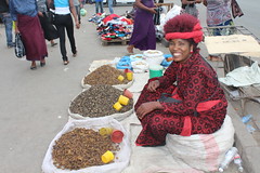 Zambian trader Dorothy Chisa sells caterpillars, a popular high-protein delicacy in the southern African country. Credit: Amy Fallon/IPS
