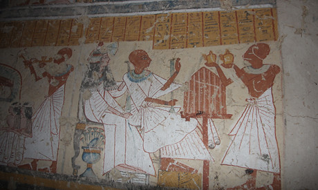 Egyptian tomb of Khonso-Im-Heb from the New Kingdom. He was a famous beer maker. by Pan-African News Wire File Photos
