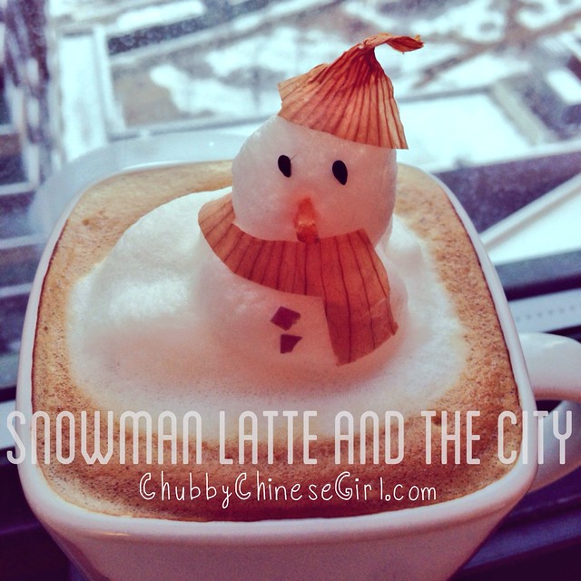 snowman 3D latte art - chubbychinesegirl 2