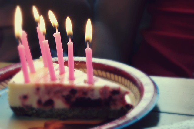 birthday cake, candles