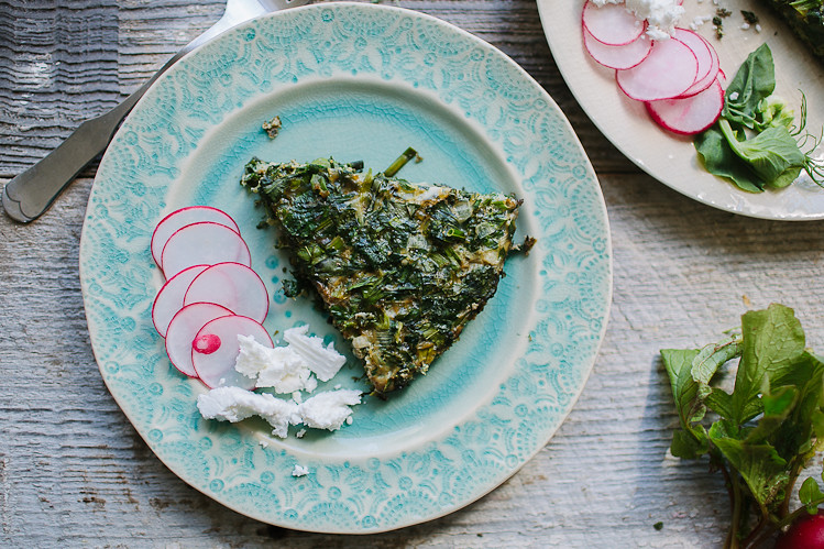 Herbed Frittata with Pea + Fava Shoots // the year in food