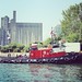 Lake Ontario, with tugboat and malting factory.
