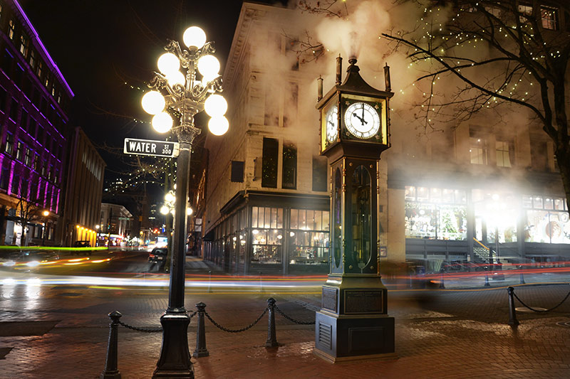Gastown Steam Clock, Downtown Vancouver, British Columbia, Canada