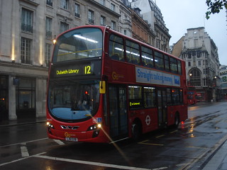 London Central WVL442 on Route 12, Trafalgar Square