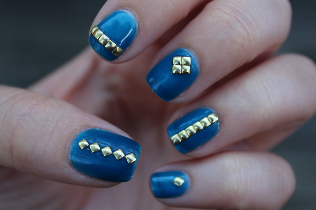 Living After Midnite: mark. Avon Get to the Point Ring: Gold Stud Mani