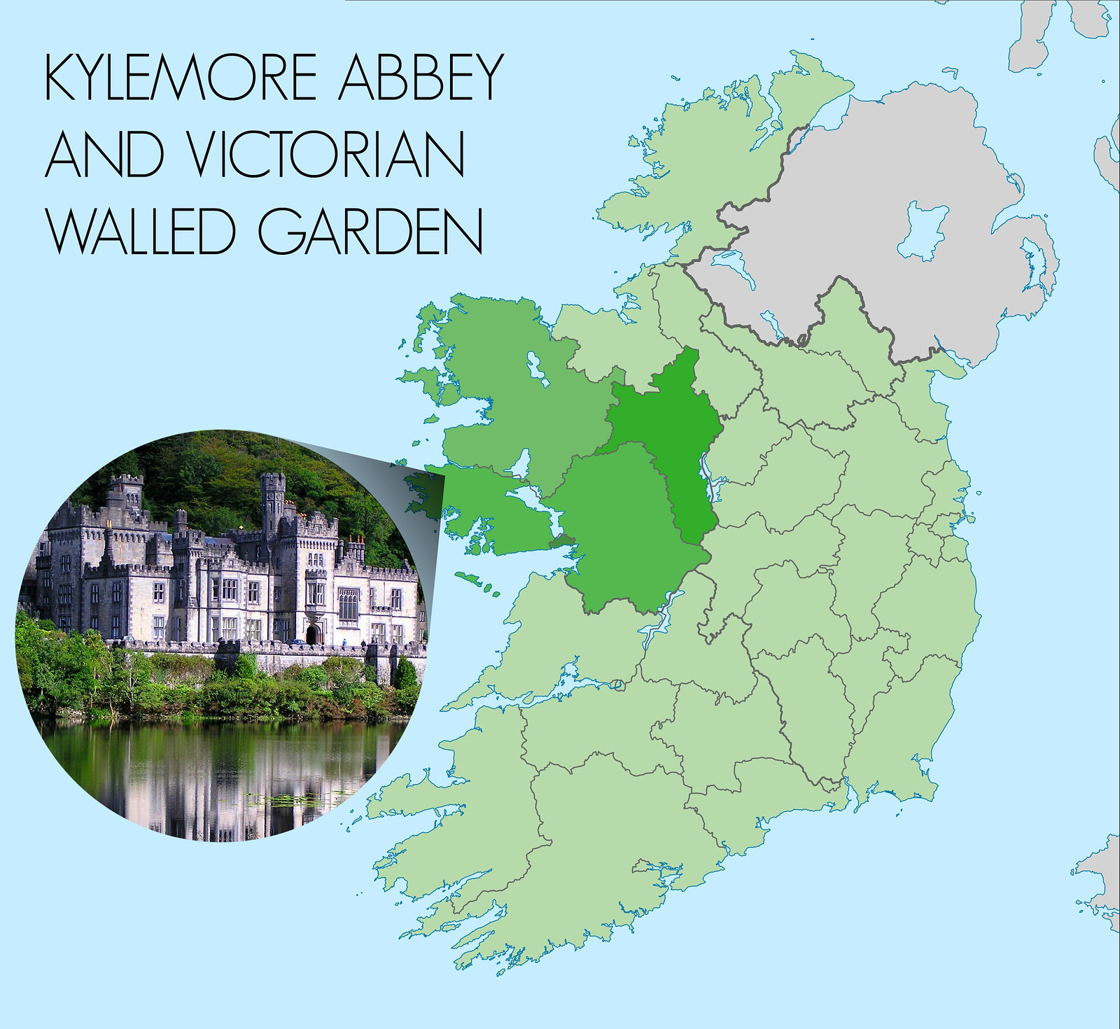 Kylemore Abbey in County Galway on the beautiful west coast of Ireland
