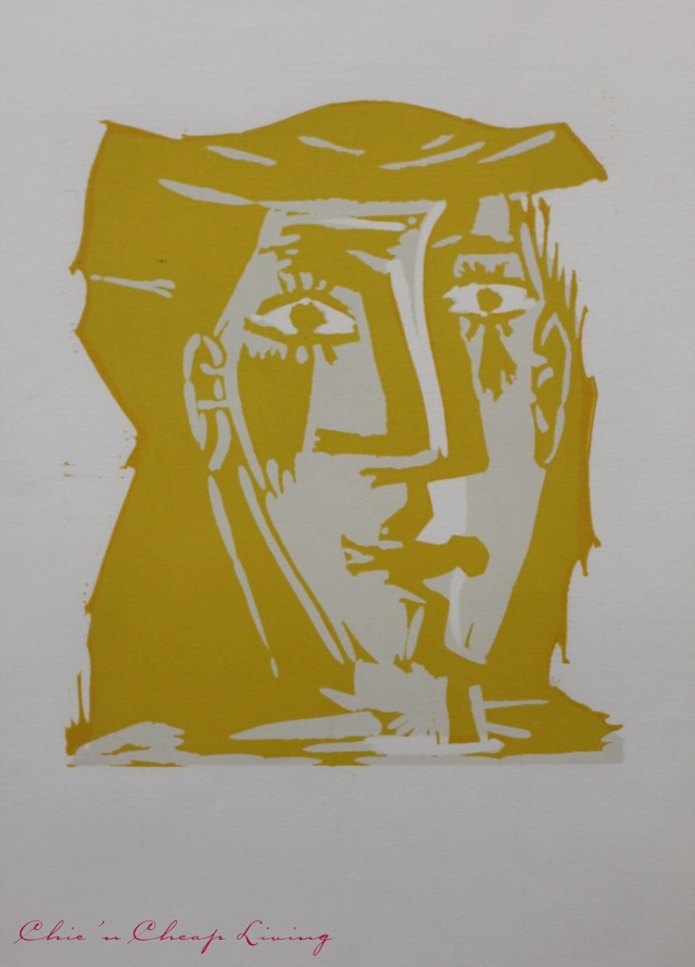 STPI Picasso exhibit woman with a hat yellow - saved by Chic n Cheap Living