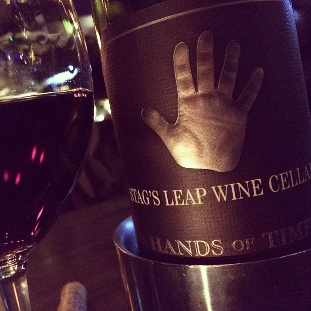Last night's #wine selection. #StagsLeap #HandsofTime - so good!