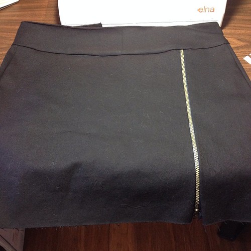 Self drafted zipper skirt #patterndrafting #slightlyhottopic