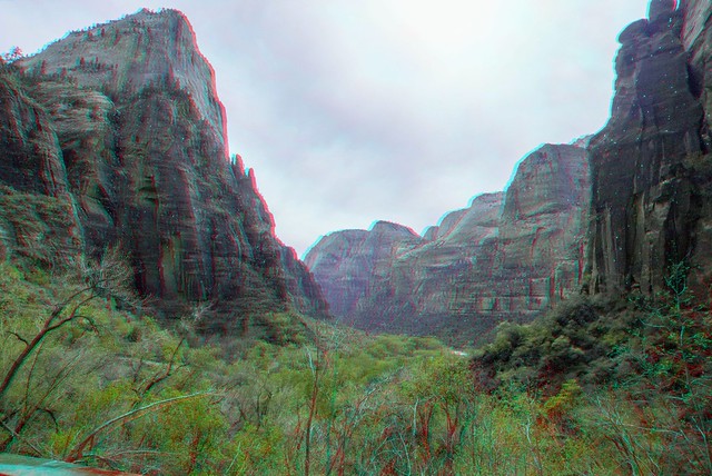 Zion National Park, 3D hyperstereo anaglyph