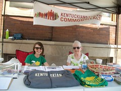 NKY members tabling at Roebling Fest 2013. Photo taken by organizer. Please credit Kentuckians For The Commonwealth.