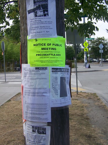 Seattle Planning Department posts development hearing notices in public places