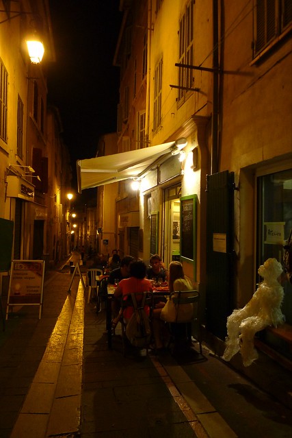 le soir de la panier à Marseille