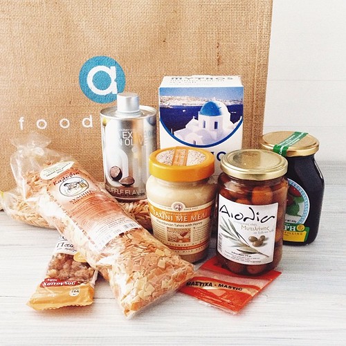 I won the goodie bag yesterday w one of my #AlphaSaturdayLunch pics! Lots of Greek goodies - had no idea @alpharestaurant had a shop next door. #vscocam #vsco