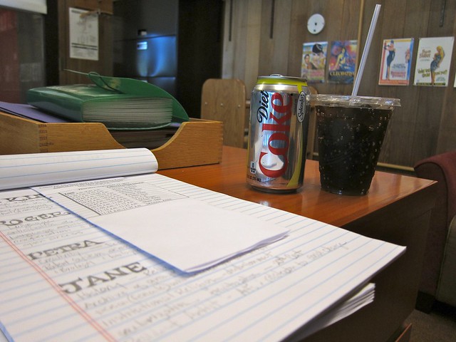 afternoon coke and meeting notes