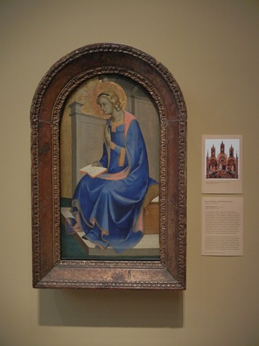 DSCN7685 _ Virgin Annunciate, c 1410-15, Pieto di Giovanni, called Lorenzo Monaco (c. 1370-1414), Norton Simon Museum, July 2013