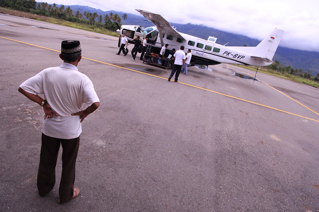 Propeller plane, Kutacane Airport, Sumatra