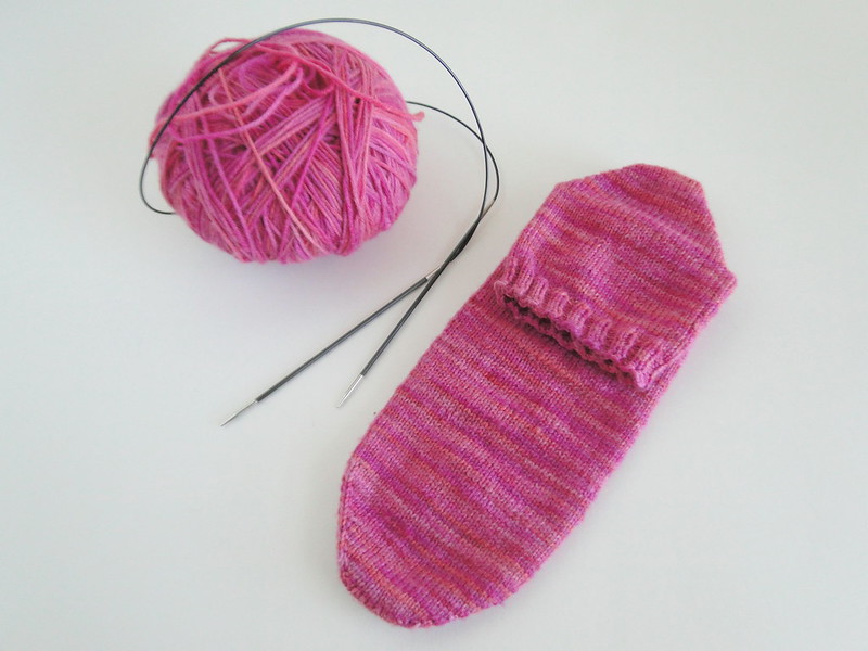 first sock off the needles!