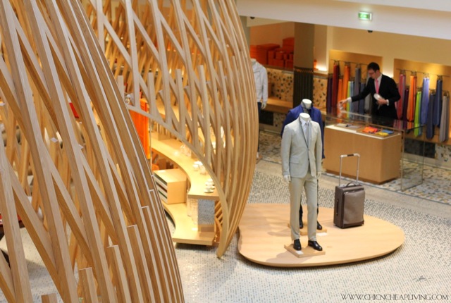 Hermes Rue Sevres store view of mens apparel by Chic n Cheap Living