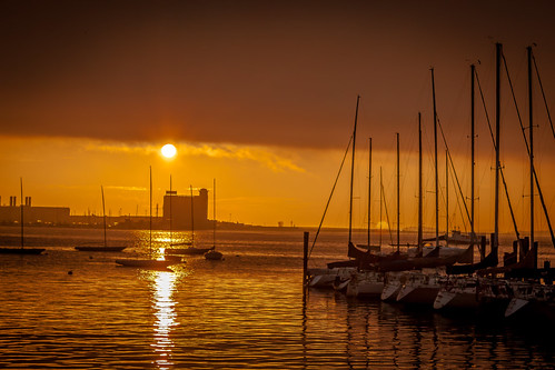 Boston Harbor Early Morning by Alfredo Requena Photography