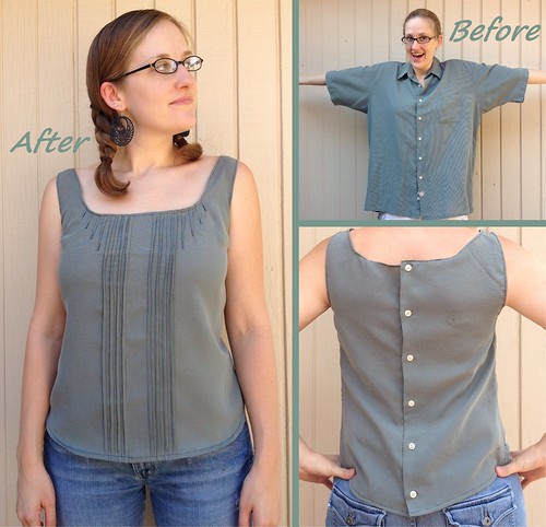 Button-Back Blouse Before & After